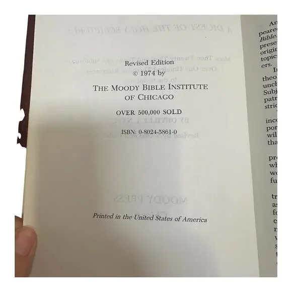 Nave’s Topical Bible Revised Edition 1974 Moody Press Burgundy Hardcover USA - Picture 6 of 11